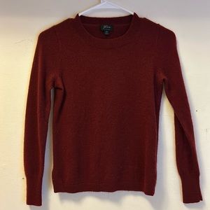 J.Crew XS red 100% cashmere sweater